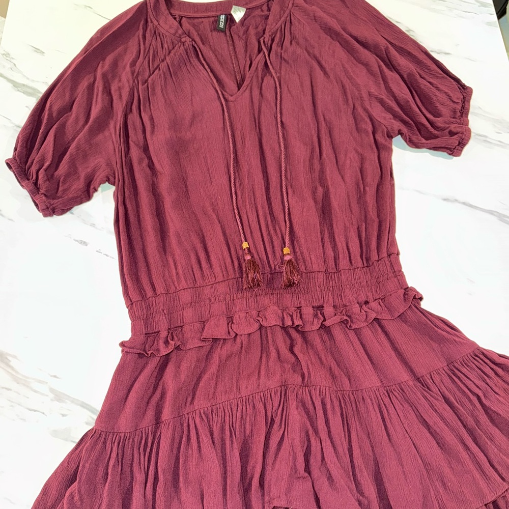 Burgundy H&M mini dress